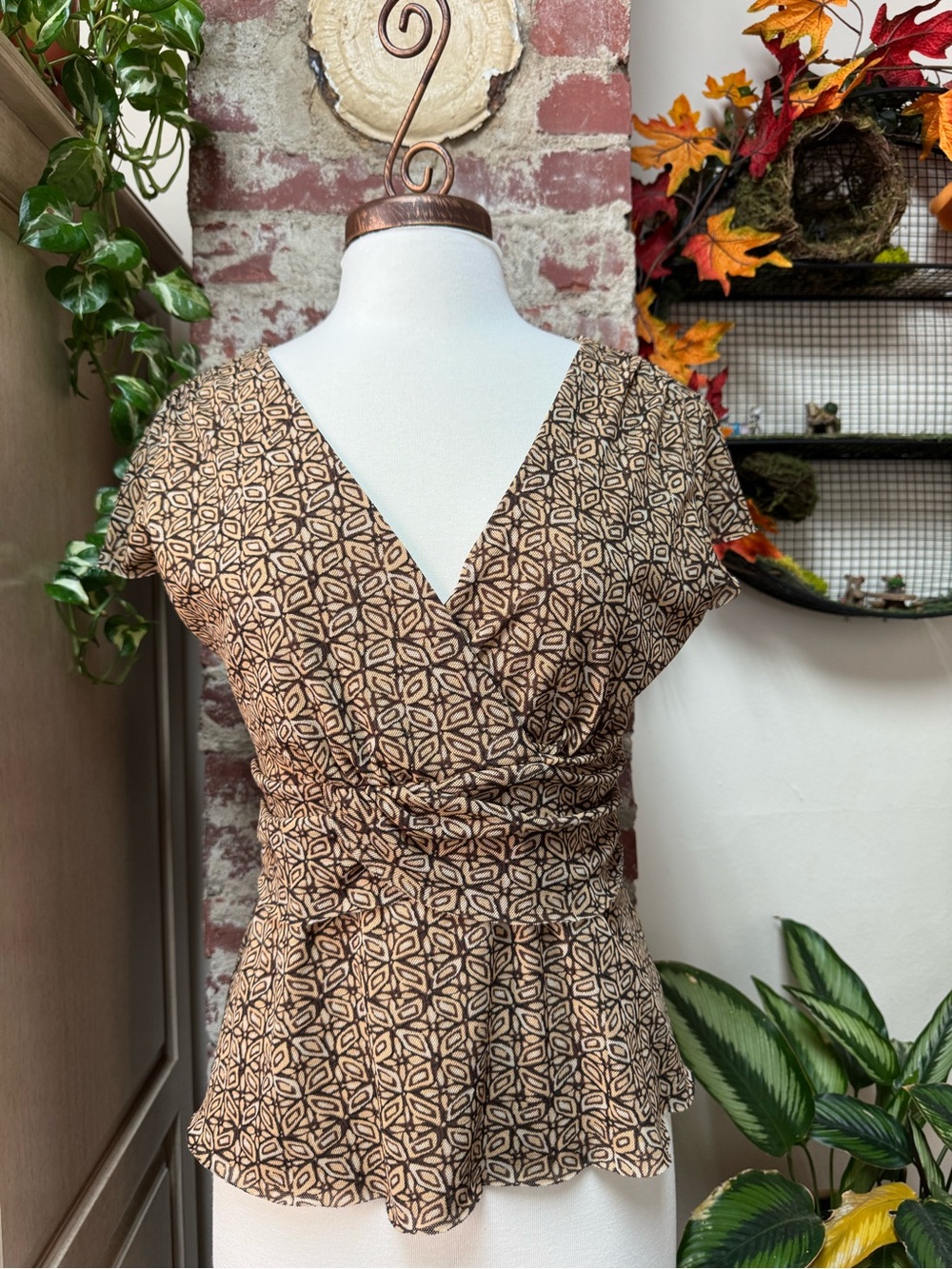 Y2K Vintage Faux Wrap Bodice Size Large